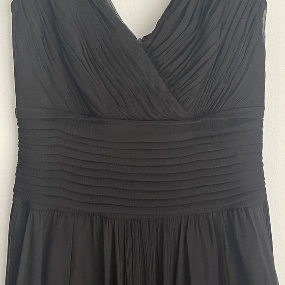 Tadashi Shoji Collection Silk Cocktail Party Dress Size 10 Pleated Chiffon - Picture 6 of 16